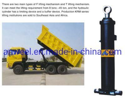 Single Acting Telescopic Hydraulic Oil Cylinder for Dump Trucks