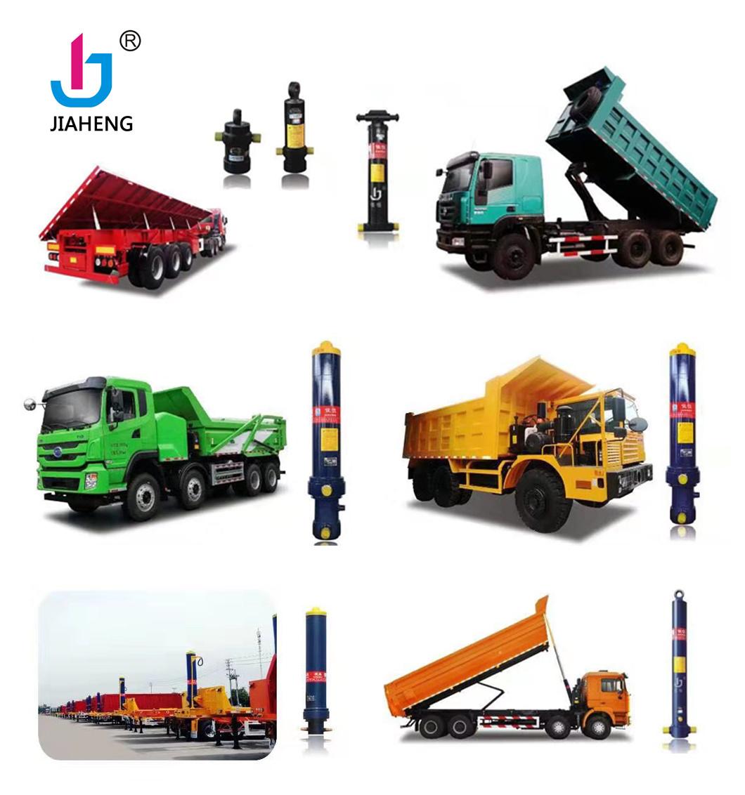 Customized front end loader single acting telescopic hydraulic cylinder for dump truck