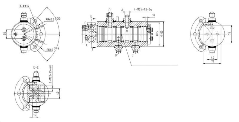 Hydraulic Oil Jack Hydraulic Cylinder 12c6107