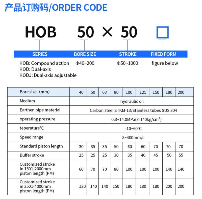 High Quality Long Stroke Double Acting Hydraulic Oil Cylinders Price