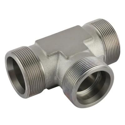 Carbon Steel Zinc-Nickel Plating DIN Standard Union Tee Hydraulic Pipe/Tube Fittings