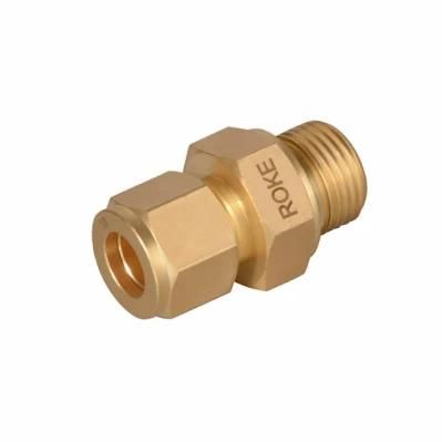 Brass Double Ferrules Inch Tube Fittings 1/16-1 1/2&quot; to BSPP Thread Male Connector