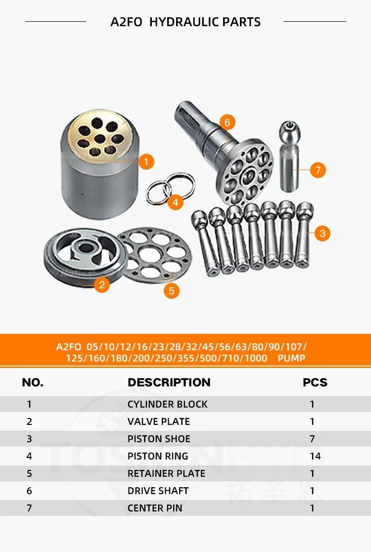 A2fo 1000 Hydraulic Pump Parts with Rexroth Spare Repair Kits