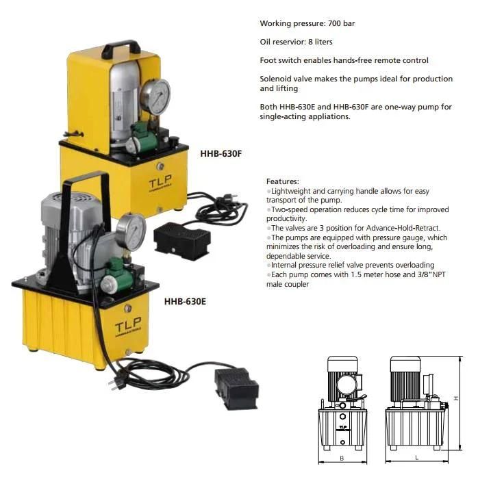 High Pressure 10000psi Portable Electric High Quality Hydraulic Electrical Pump Klw-4100
