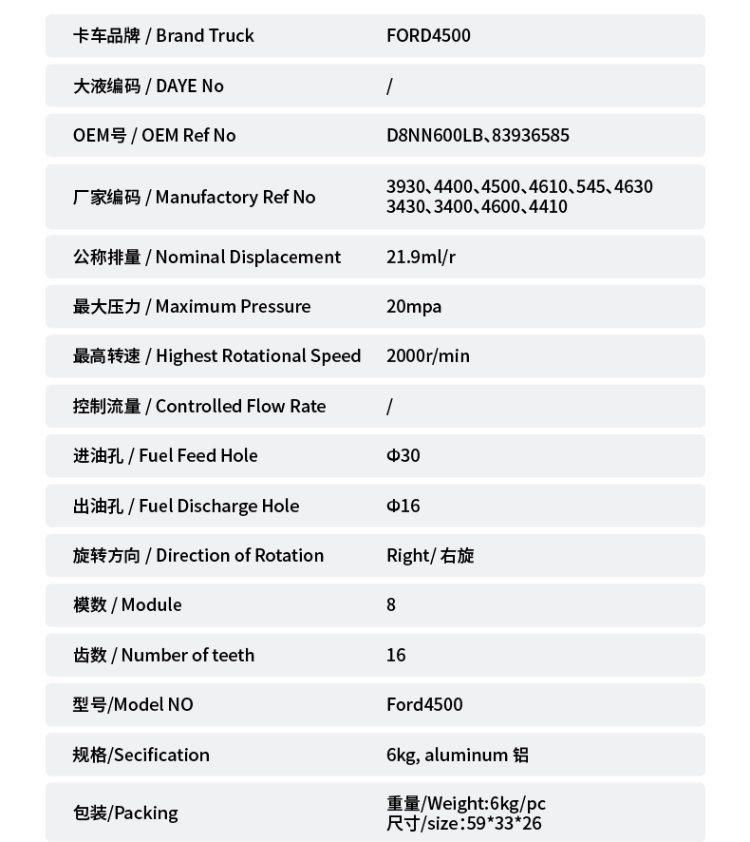 New Hydraulic Pump D8nn600lb 83936585 for Agriculture Equipment