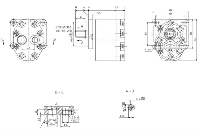 High Pressure Hydraulic Gear Pump Hydraulic Power Unit Cbnzq-F563-Blh