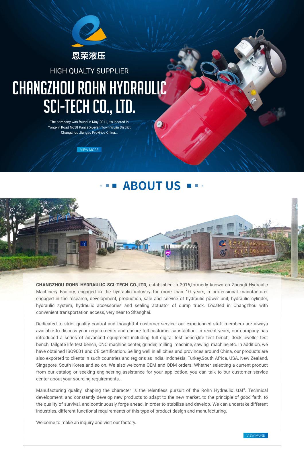 Hydraulic Power Pack for Scissor Type Aerial Work Platform