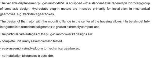 Bent Axis Design Hydraulic Motor with High Speed and High Torque 107cc