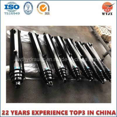 Front End Quality Over Parker 5 Stages Hydraulic Cylinder for Dump Truck and Tipper