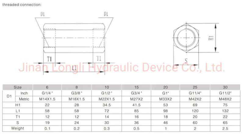 S15A Hydraulic one way check valves