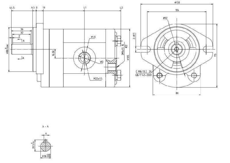 Hchc High Speed Hydraulic Parts of Hydraulic Gear Motor Cmef-E325-Alps