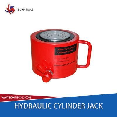 100 Ton 50mm Single Acting Jack Oil Hollow Plunger Hydraulic Cylinder