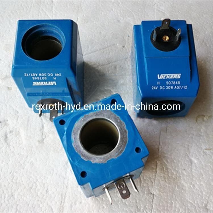 Solenoid Valve Coil Hydraulic Valve Coil H507848 24VDC 30W Pump Truck Crane Towing Pump Trinity Crane Blue