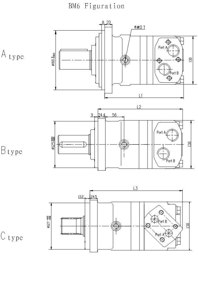 Hydraulic Motor for Drilling Rig 395cc Displacement Eaton Char-Lynn 6K