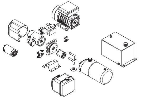 12V DC Double Acting Hydraulic Power Pack with Solenoid Valves