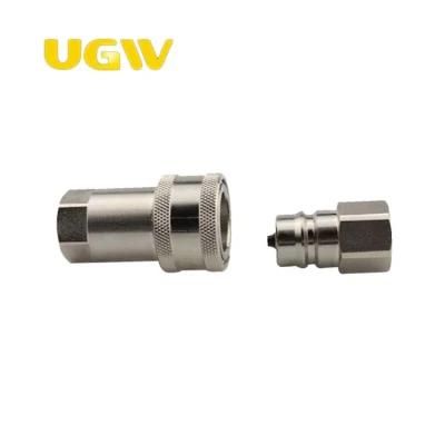 Nickel Plated Steel Close Type Hydraulic Quick Coupling Hose Connectors