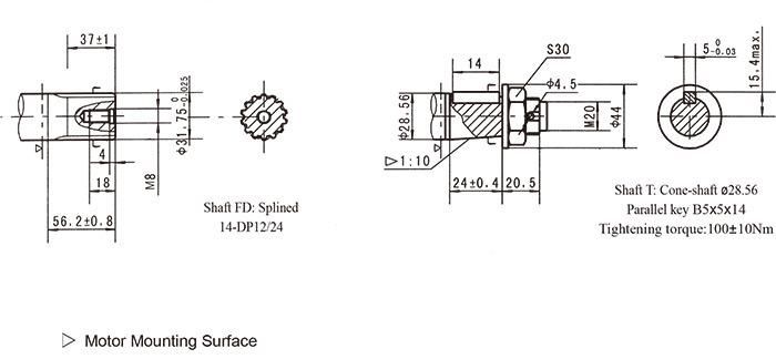 Diaphragm Pump Danfoss Replacement Hydraulic Drive Motor BMP Series 125cc 540rpm