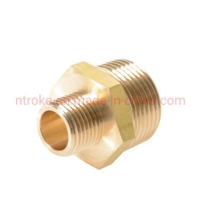 Brass C3604/C36000 Hex Reducing Nipple NPT/BSPT Male Thread Connectors