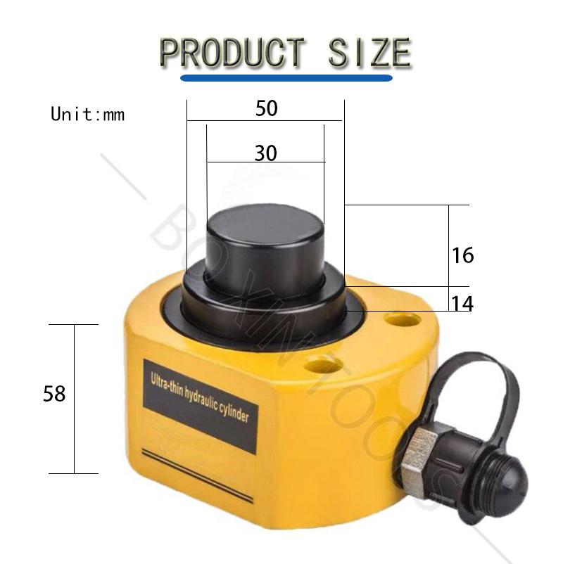 20ton 32mm Stroke Lifting Jack Single Acting Multistage Hydraulic Cylinder