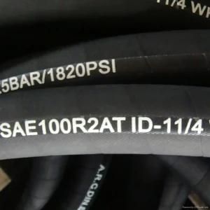 3/8 2 Inch SAE 100r2at / 2sn Oil Resistant Flexible Hydraulic Rubber Hose Pipe Price for Excavator Truck Forklift Bicycle