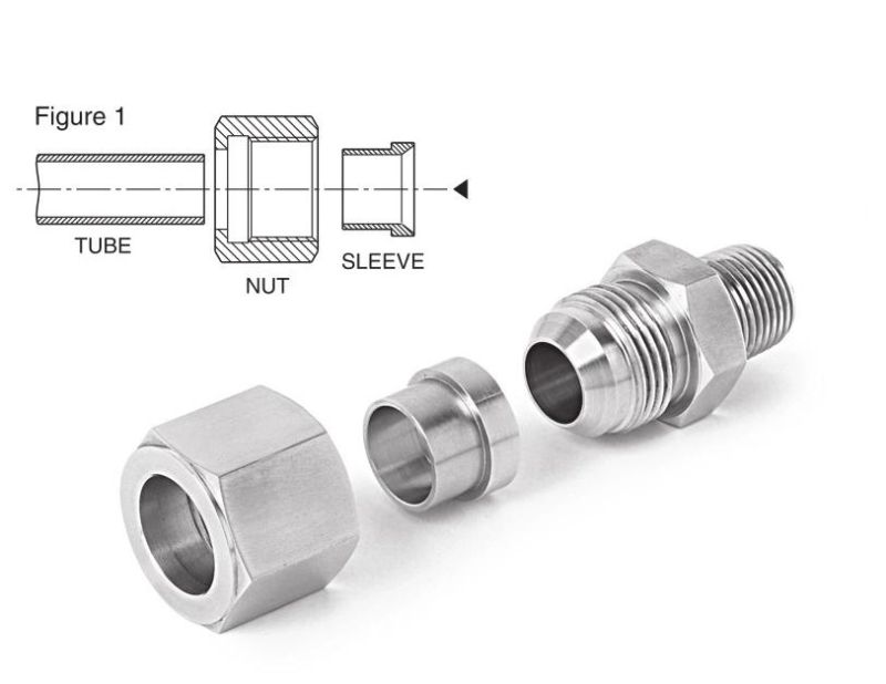 Yc-Lok Male NPT Run Tee Tube Fittings Adapters