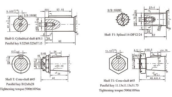 Shaft 40mm 151b3033 High Torque Omtw315 Hydraulic Motor Specifications for Forestry Engines