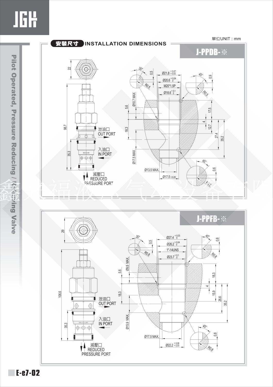 J-Ppdb Pilot Operated, Pressure Reducing / Relieving Valve