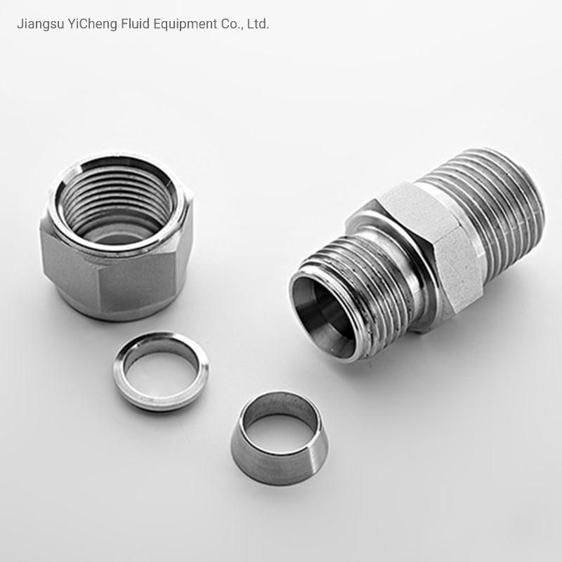 14 Od NPT Straight Male Connector Stainless Steel Hydraulic Tube Fittings