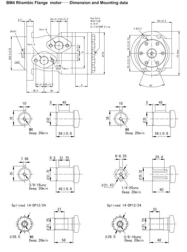 Small Hydraulic Pump Track Motor Orbital Hydraulic Motor for Drilling Rig