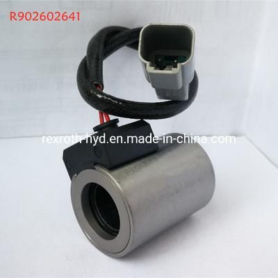 Excavator Oil Pump Coil Solenoid Valve Coil Hydraulic Valve Coil R902602641 24V 472881 PA6GS30 Displacement Electromagnet