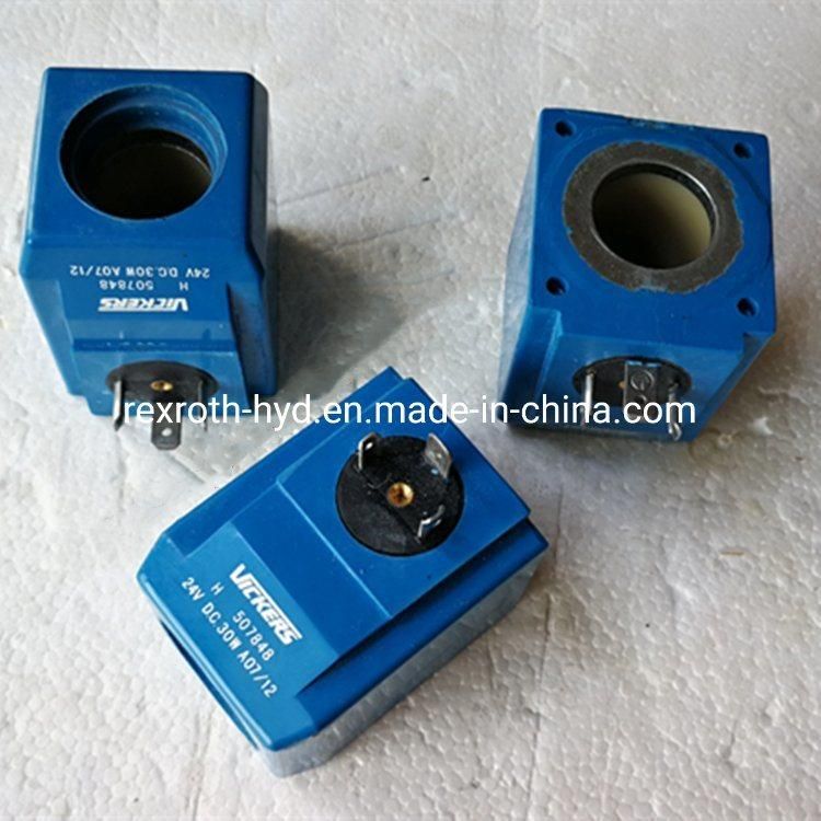 Solenoid Valve Coil Hydraulic Valve Coil H507848 24VDC 30W Pump Truck Crane Towing Pump Trinity Crane Blue