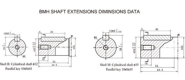 Bmh / Omh 500 Hydraulic Motor Shaft 35mm for Concrete Pumps Spare Parts