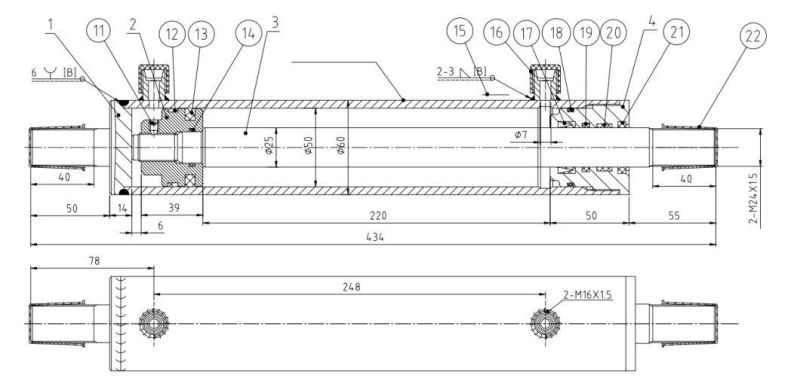 Customized High End Hydraulic Cylinder Hsg50/25