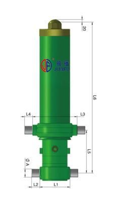 Three Stage Telescopic Hydraulic Oil Cylinder for Dumper Trailer