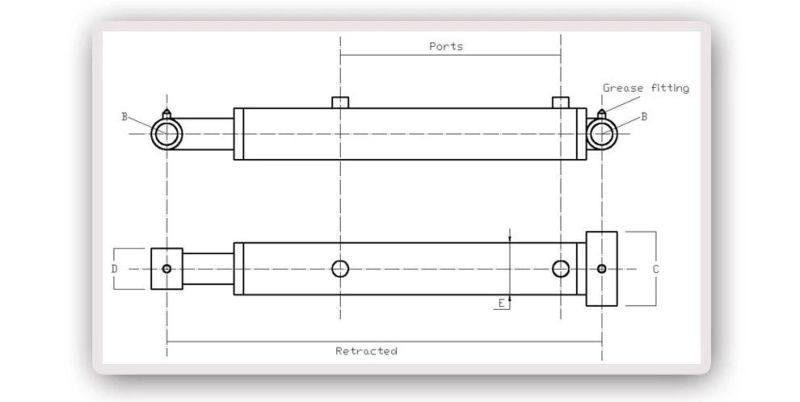 Hydraulic Telescopic Cylinder for Tipper Truck, Terex Hydraulic Cylinder