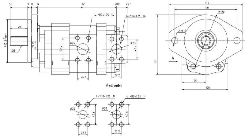 High Quality Hydraulic Gear Oil Pump Hydraulic Parts Cbtlztd-F**/F**-Afq