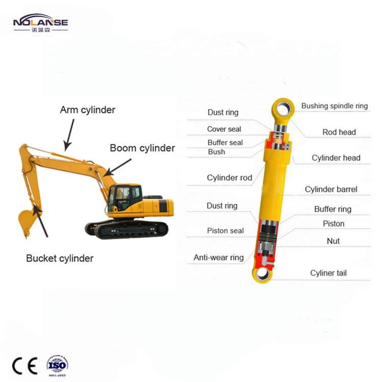 China Design Remote Control Wholesale and Retail Excavation Oil Cylinder with Rod Hydraulic Parts