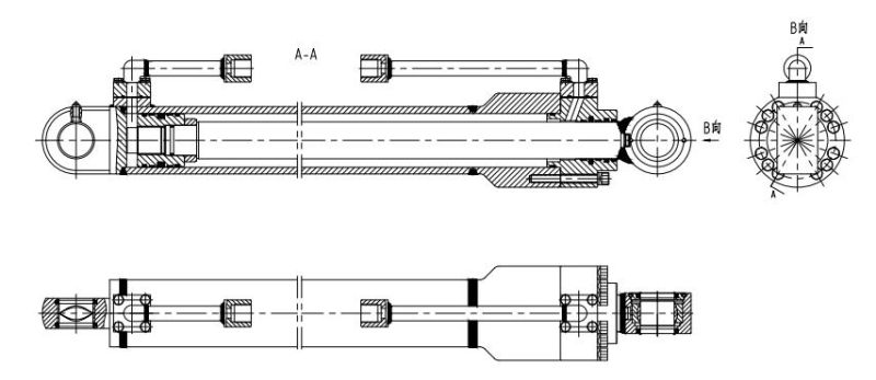 Double Acting Scraper Hydraulic Cylinder Used in Construction