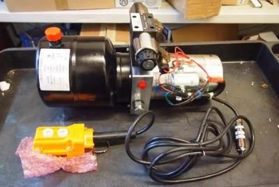 8L 12V Electric Motor Hydraulic Power Unit Single-Acting Lift