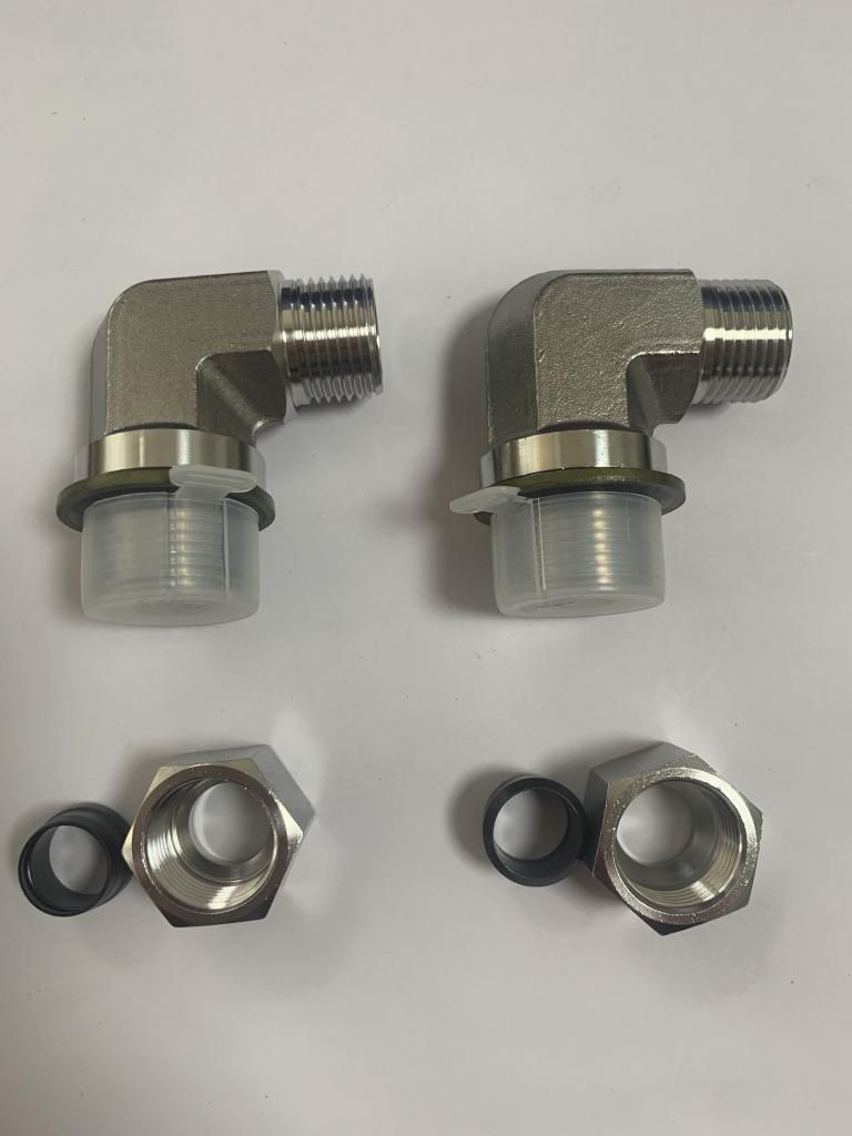 Metric Thread Od Tubing Male Elbow Connector with Metal Gasket