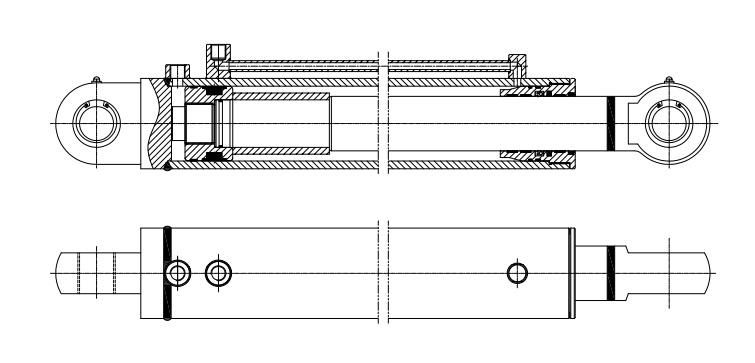 Double Acting Derricking Hydraulic Cylinder Used in Engineering