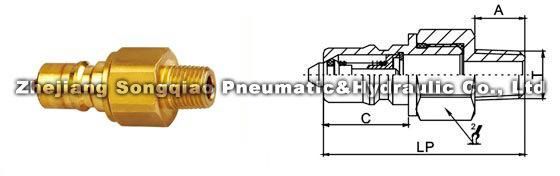 Lsq-S8 Medium-Pressure High Performance Pneumatic and Hydraulic Quick Coupling (BRASS)