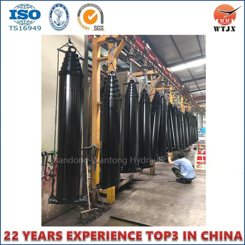 Singe Acting Parker Type Telescopic Hydraulic Cylinder for Tipper Truck/Trailer