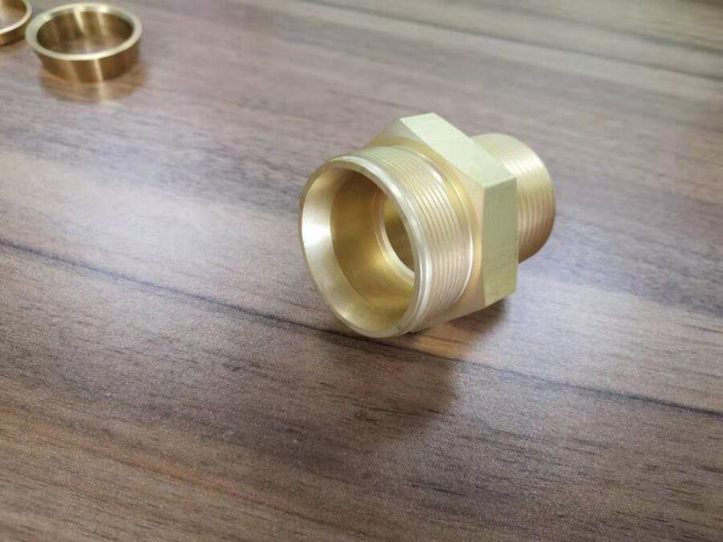Brass Double Ferrules Metric Tube Fittings Male Connector Hydraulic Tube Fittings