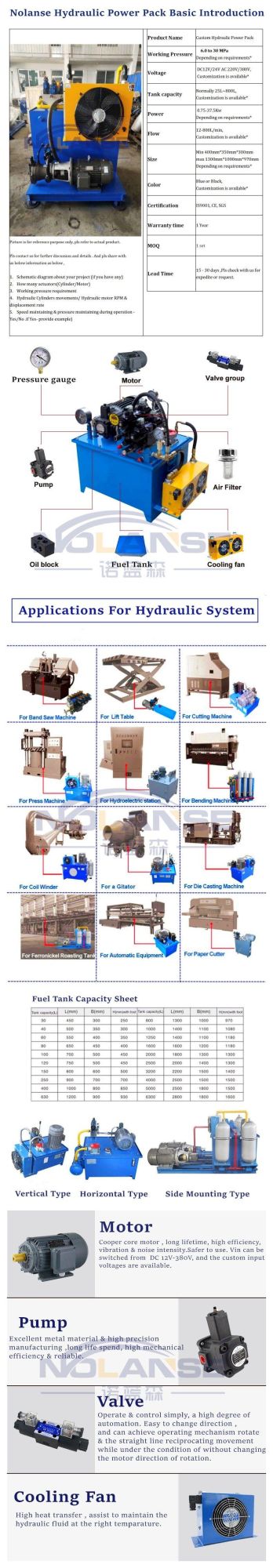 Industrial Hydraulic Power Units or Power Pack