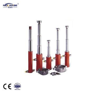 Single Acting Three / Four / Five Stages Telescopic Hydraulic Cylinder Factory