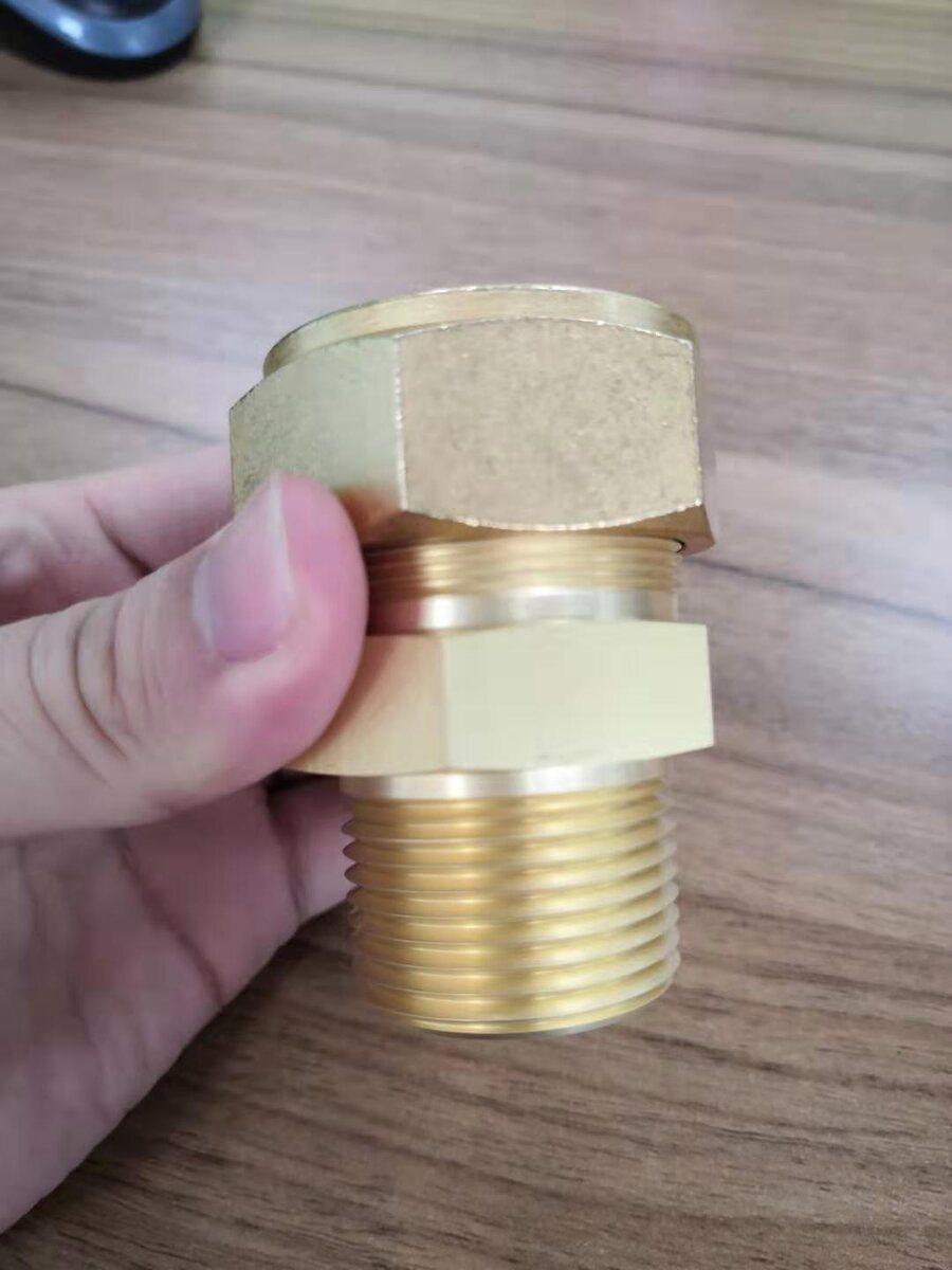 Brass Double Ferrules Metric Tube Fittings Male Connector Hydraulic Tube Fittings