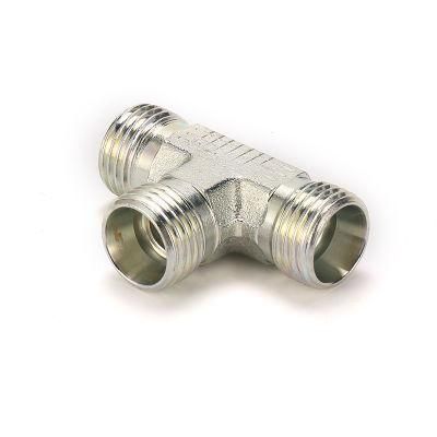 Metric Male Equal Tee Connector Hydraulic Adapter