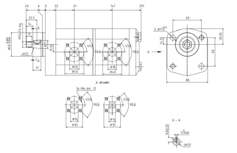 High Pressure Hydraulic Double Gear Oil Pump Hydraulic Power Unit Cbwlwh