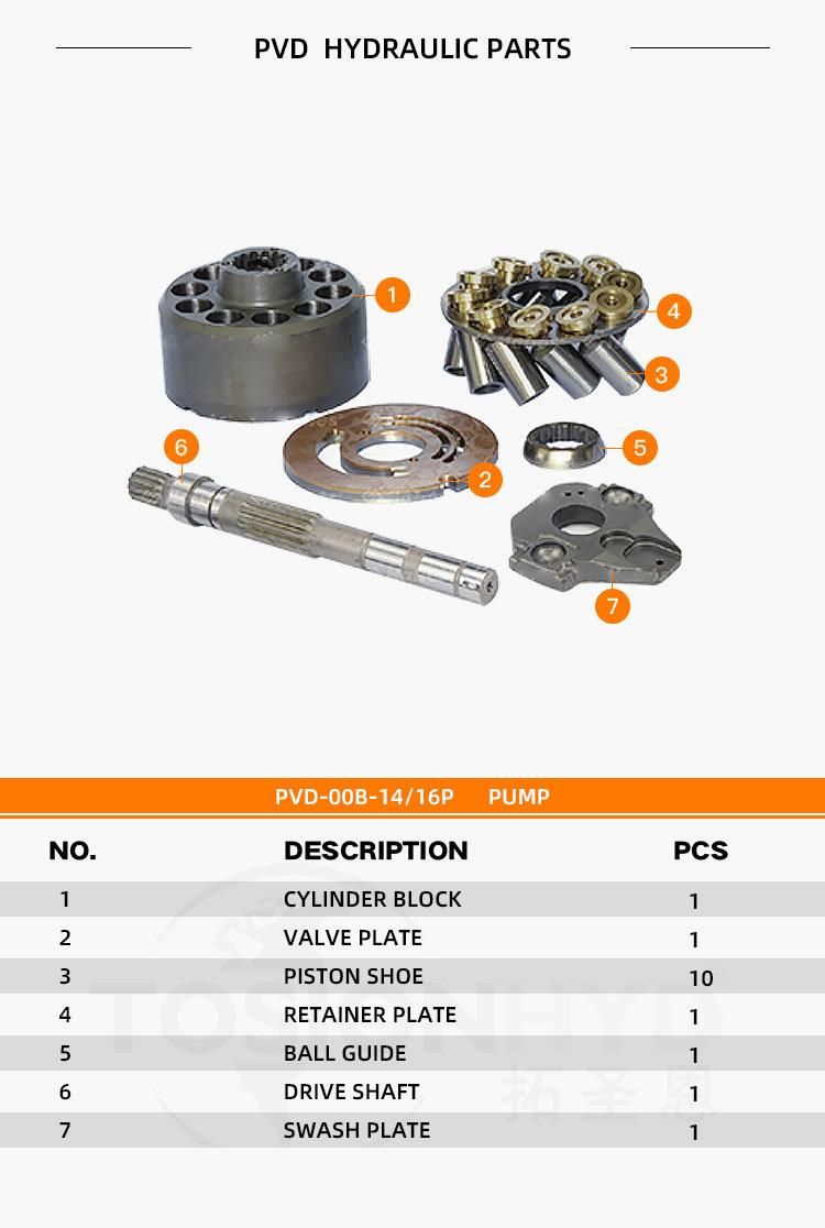 PVD-00b-14 PVD-00b-16p PVD-0b Hydraulic Pump Parts with NACHI Spare Repair Kit